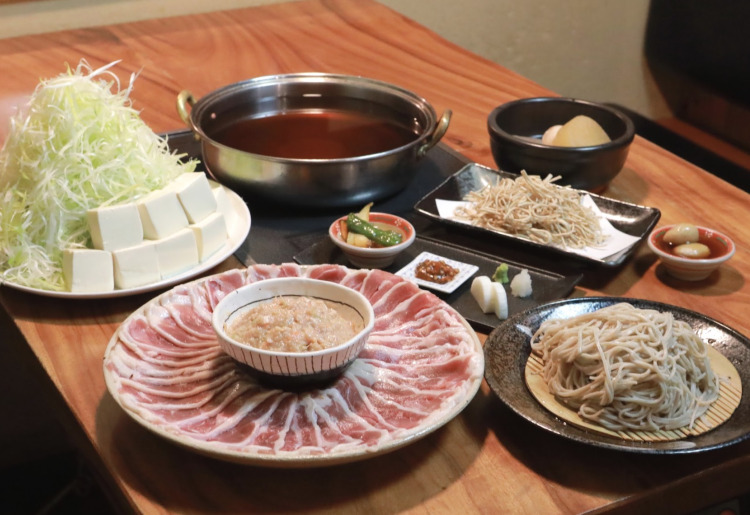 鴨とつみれのネギしゃぶコース