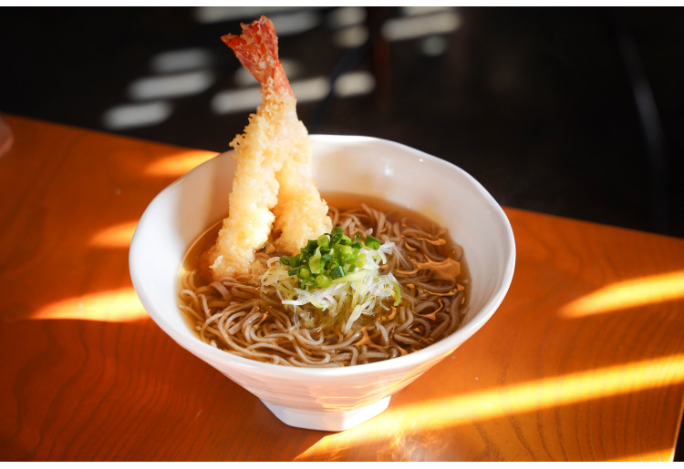 十割　海老天かけ蕎麦（温）