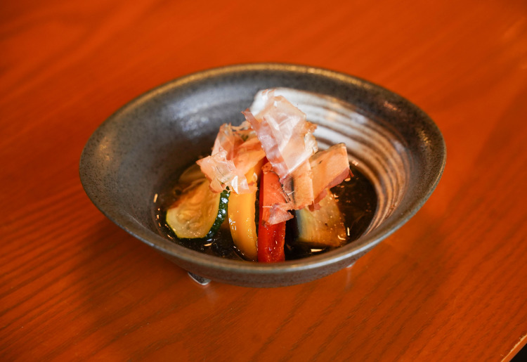 野菜の黄金出汁揚げ浸し