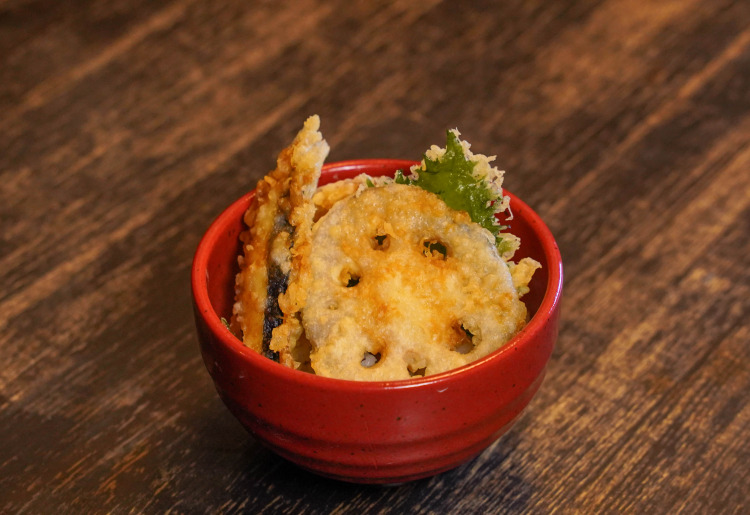 そば屋のミニ野菜天丼