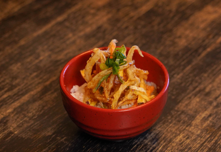 そば屋のミニかき揚げ丼