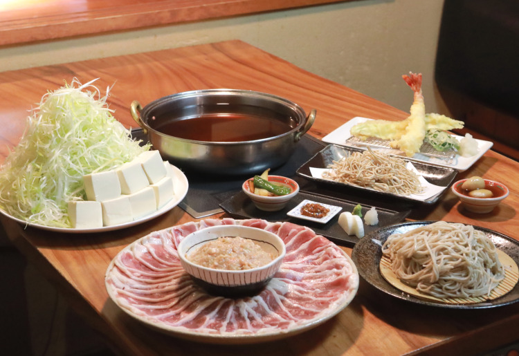 異動/転職/引越し祝い【春の歓送迎会◆2h飲み放題付】鴨とつみれのネギしゃぶと春菜天ぷらと〆の十割そば